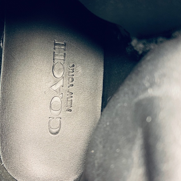 New Coach Genuine Shearling Black Sneaker Boots - Picture 7 of 8